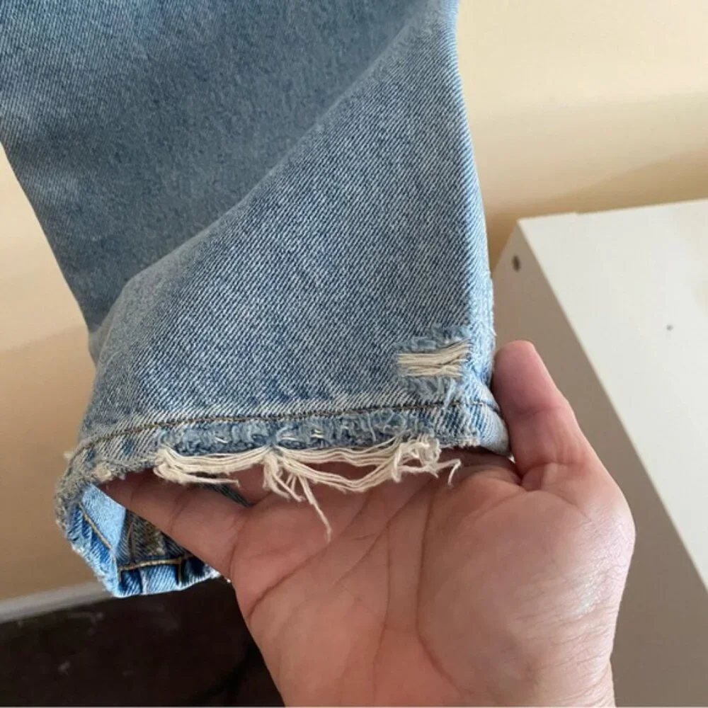 Citizens Of Humanity Emerson Slim Boyfriend Woman 32 Blue Sky Distressed Coastal - Picture 7 of 16